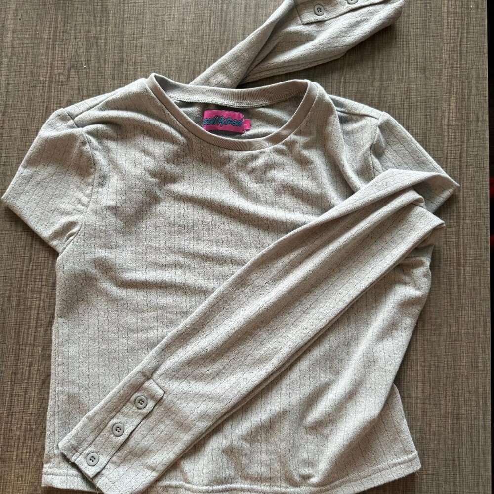 Edikted Homey Pointelle Long Sleeve T Shirt